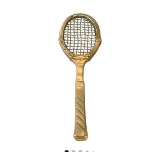 Gold Tennis Racket Decor